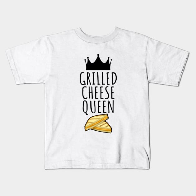 Grilled Cheese Queen Kids T-Shirt by LunaMay